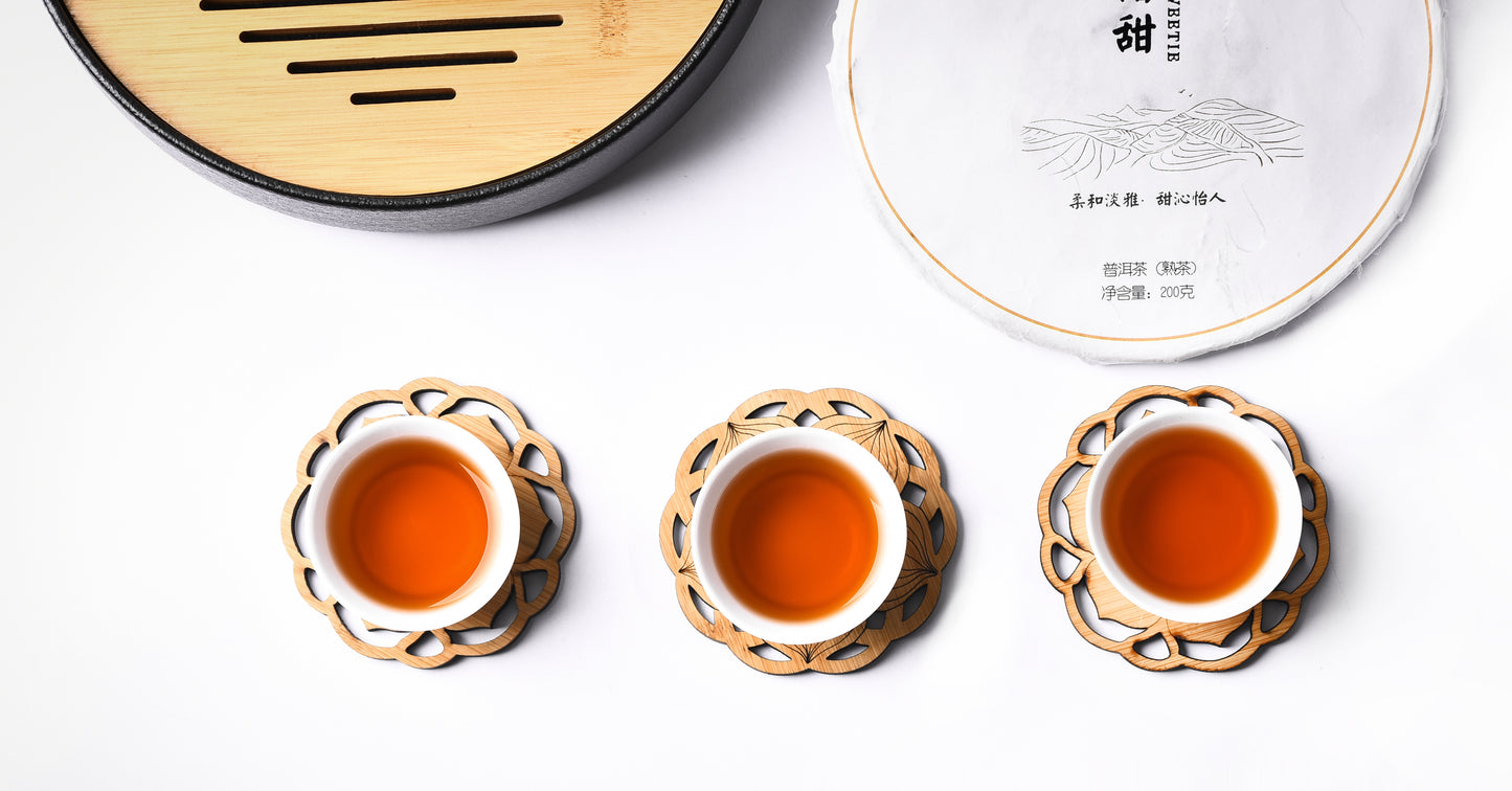 【鄒記雲南沱茶|Zouji Yunnan Tuocha】スウィートティー プーアル熟茶ケーキ 200g チョコレートのように割りやすい 簡単に抽出可能 無農薬・無添加 3年自然発酵 スッキリ飲み口 雲南六大茶山産